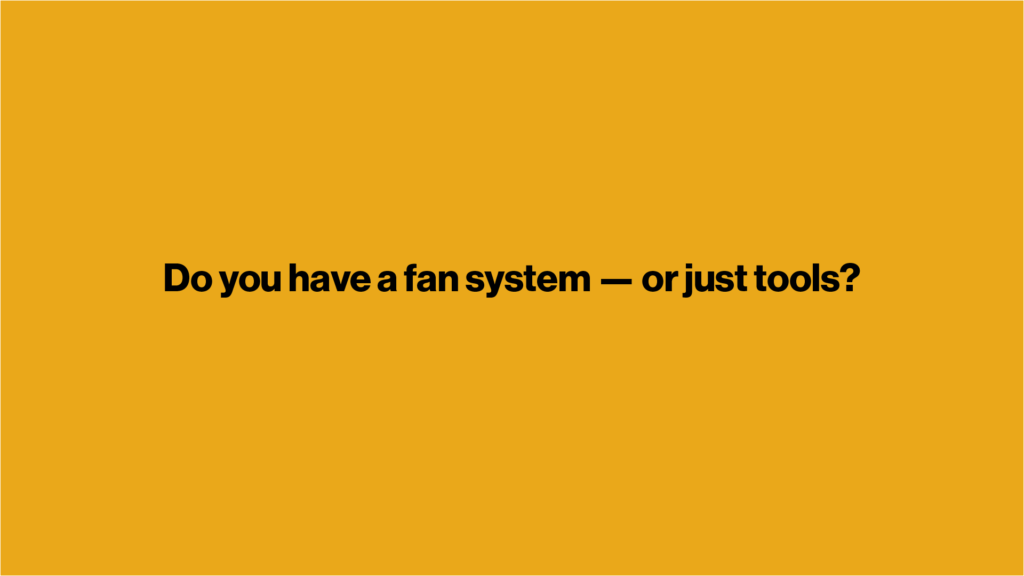 Sport digitale Infrastruktur Selbsteinschätzung — Fan-System oder nur Werkzeuge